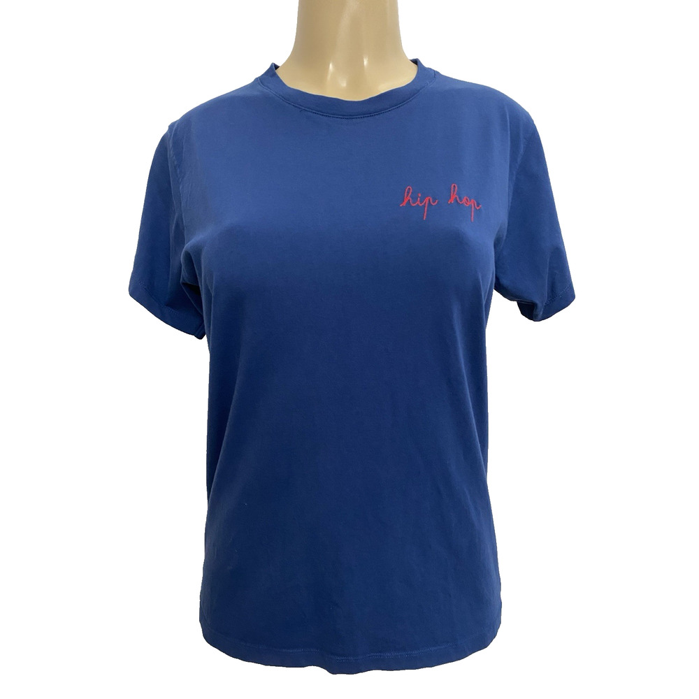 Maison Labiche T Shirt Tee Short Sleeve Blue Hip Hop Cotton Crew Neck M